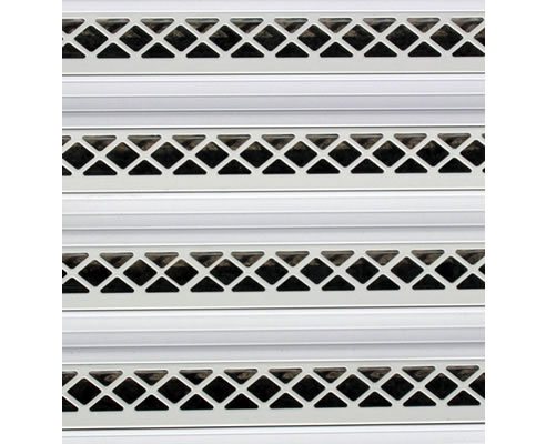 security shutter with visibility mesh