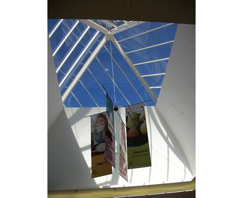 pyramid skylight with solar control window film