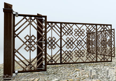 decorative gate and fence