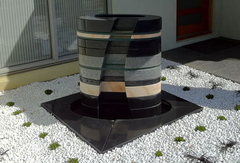 art deco elliptical water feature