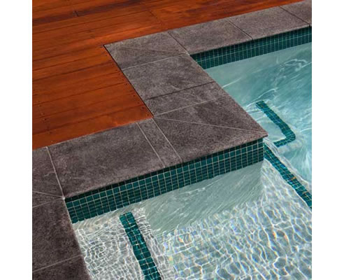 black granite pool coping