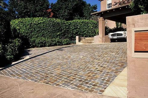 porphyry stone driveway