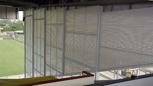 sports stadium seating shutters