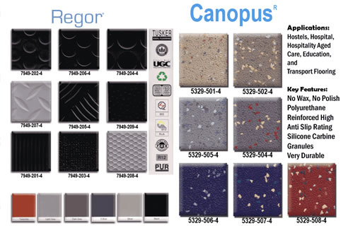 regor and canopus flooring samples