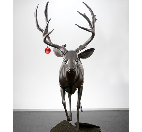 deer statue christmas