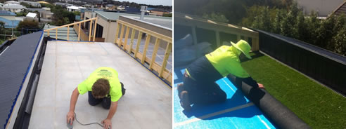 waterproofing underneath artificial grass