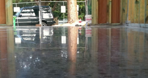 polished concrete floor