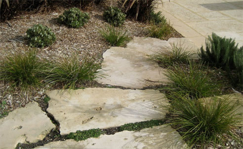 limestone garden stepping stones