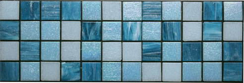 blue mosaic tiles