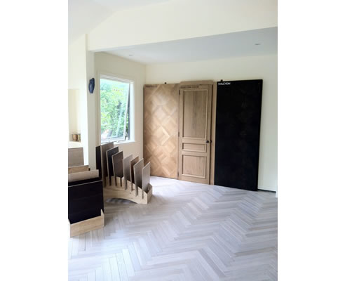 parquet flooring showroom