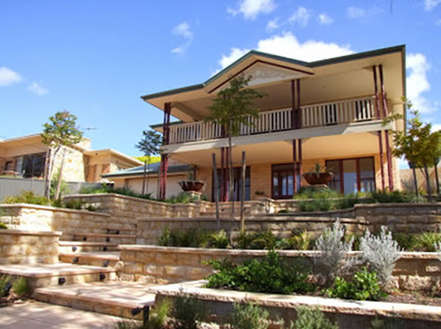 house built with timbercrete sandstone thermal bricks