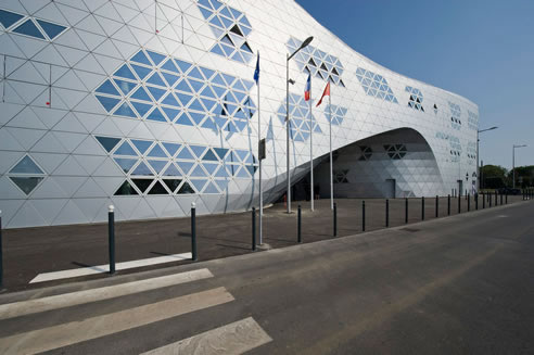 aluminum facade georges-freche school montpellier