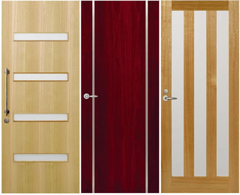 modern timber front doors