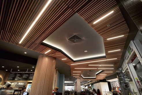 rockdale plaza cedar slat ceiling