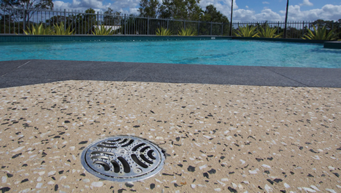 stainless steel poolside drain