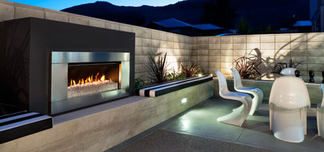 outdoor gas fireplace