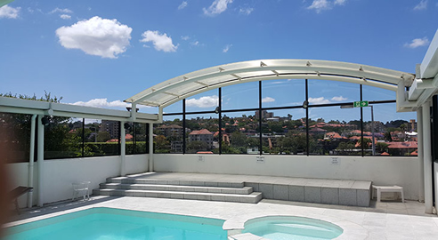 scratch resistant polycarbonate pool enclosure