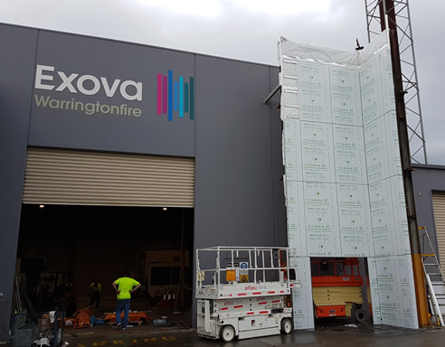 full-scale cladding facade test