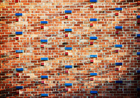 Blue glazed bricks from PGH Bricks & Pavers