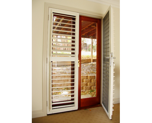 Lockable security rated shutter from Trellis Door Co