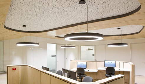 VoglFuge Crack-Free Perforated Acoustic Ceilings for Hospital