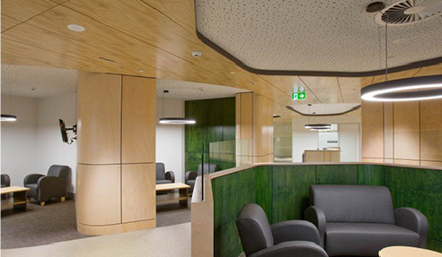 Crack-Free Perforated Acoustic Ceilings Lounge 