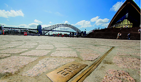 Brass Edged Access Covers at Sydney Opera House from EJ
