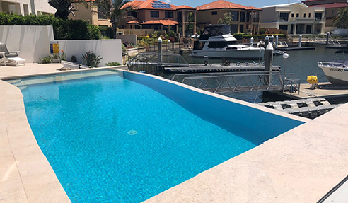 Gold Coast Porcelain Tile Pool Installation with LATICRETE