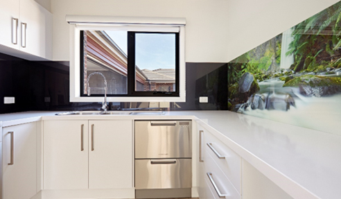 Printed Acrylic Kitchen Splashback