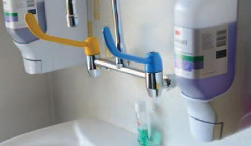 High frequency hand washing (and many sinks and drains) means adequate noise mitigation is required throughout wards.