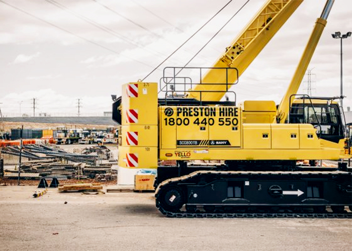 80T Hydraulic Crawler Crane Hire from Preston Hire