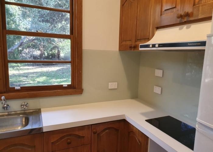 Acrylic Kitchen Splashback in Dulux Green