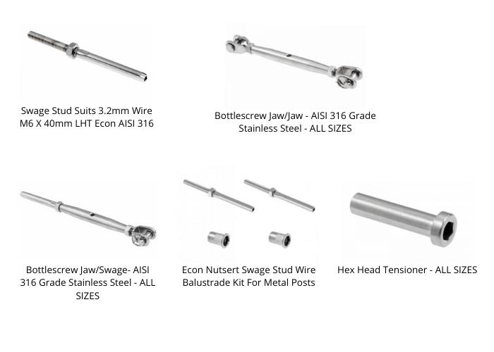 Vertical Wire Balustrade Fittings