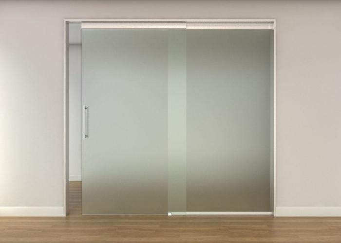 SINGLE DOOR AND FIXED PANEL - Frameless Glass Partition System