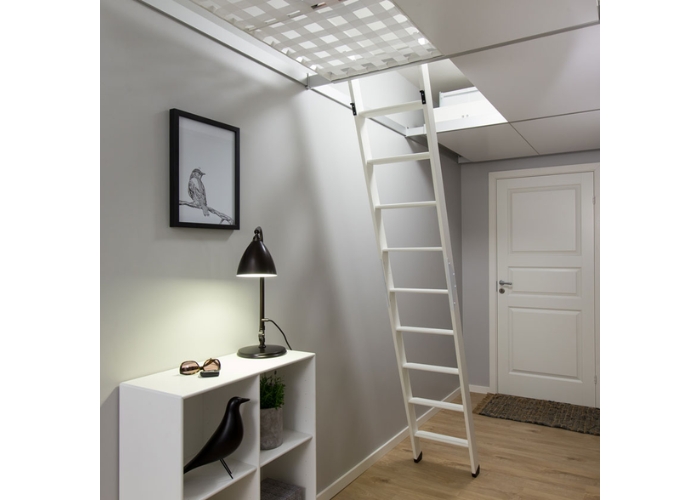 Ceiling Storage System for Small Rooms by Attic Ladders