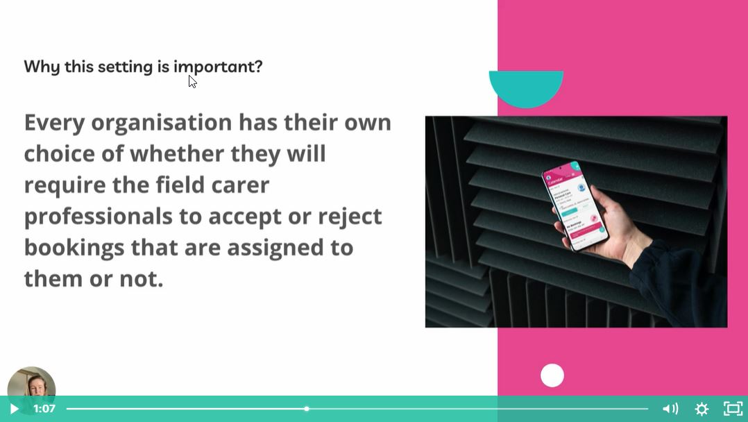 Setting Staff Acceptance of Booking Assignments in CareVision