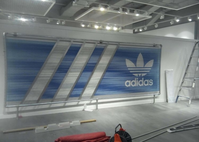 Fabricated Rope Signage for Adidas by Di Emme