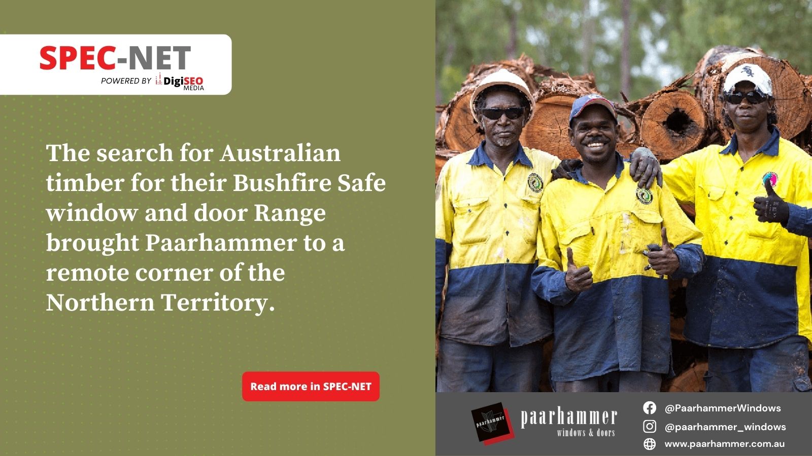 From Indigenous Sawmill to Bushfire Safe Windows by Paarhammer