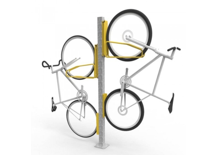 Dynamic Vertical Bike Rack with Pivot Movement from Cora Bike Rack