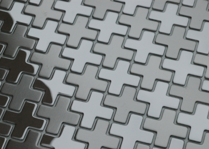 Stainless Steel Swiss Cross Tiles for Showers by ALLOY
