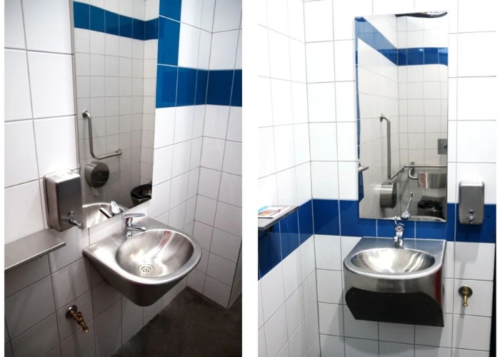 Security Stainless Steel Mirror for High-Risk Environments by Britex