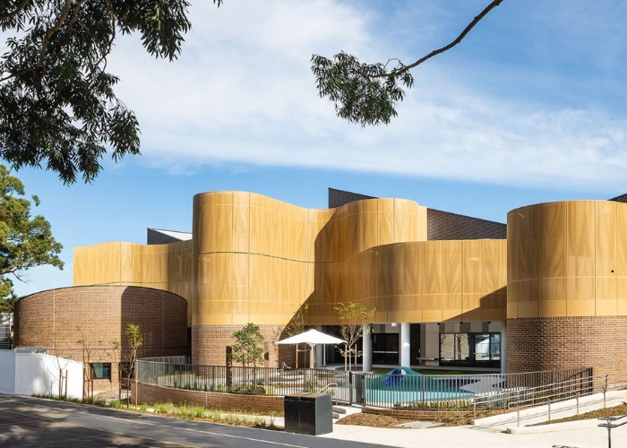 Fibre Cement Acoustic Panels for Darlington Public School by Keystone Linings