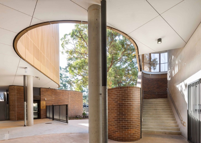 Fibre Cement Acoustic Panels for Darlington Public School by Keystone Linings