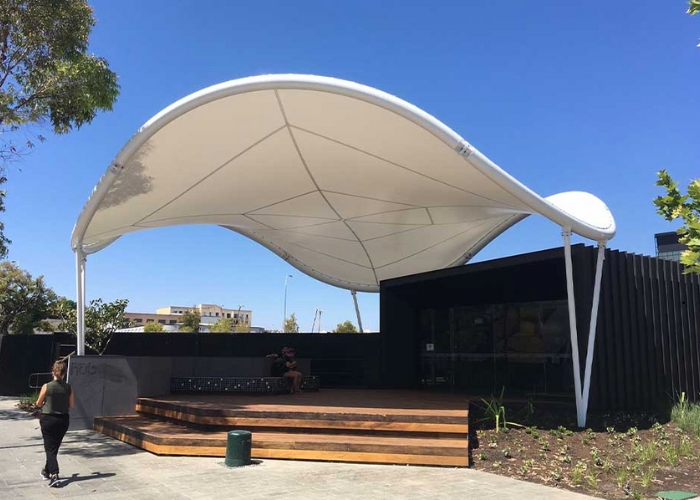 Saddle-Shaped Shade Structure for Schools and Public Spaces by MakMax Australia