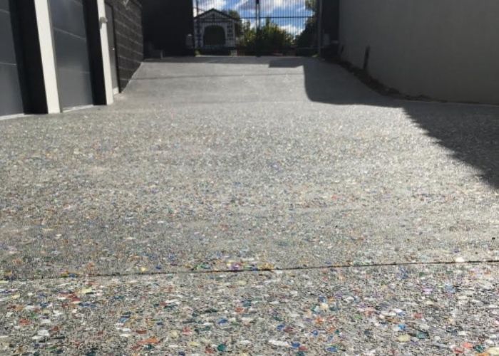 Glass Concrete Aggregate for Driveways by Schneppa Glass